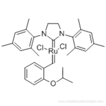 (1,3-BIS-(2,4,6-TRIMETHYLPHENYL)-2-IMIDAZOLIDINYLIDENE)DICHLORO(O-ISOPROPOXYPHENYLMETHYLENE)RUTHENIUM CAS 301224-40-8